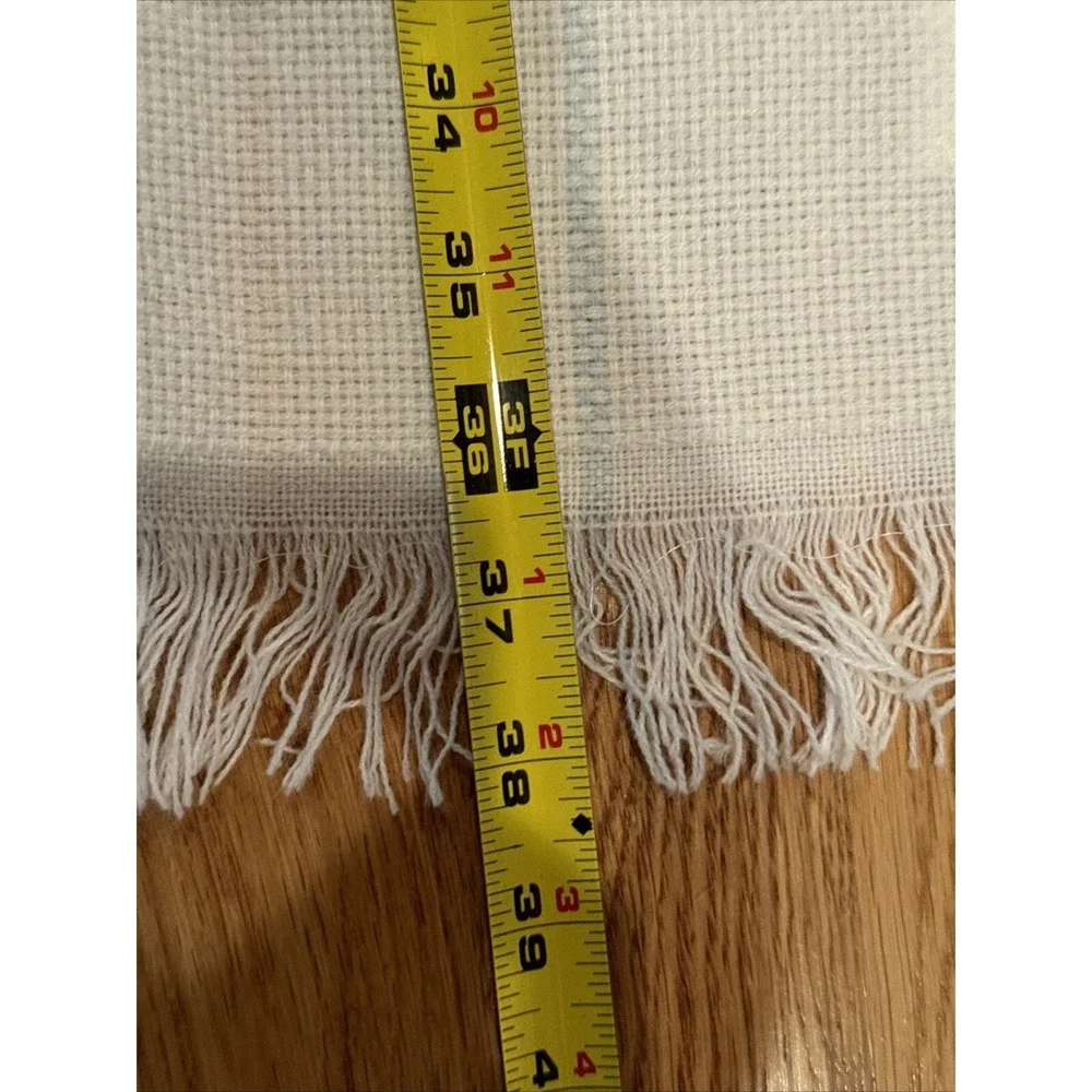 White Pastel Stripe Lovey Fringe Japan Vintage Baby Kisses‎ Security Blanket